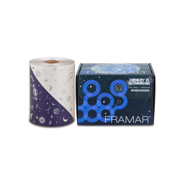 Framar Фольга в рулоне с тиснением Ретроградный Меркурий Embossed Roll Mercury in Retrograde, 320 ft, 98 м купить - 0