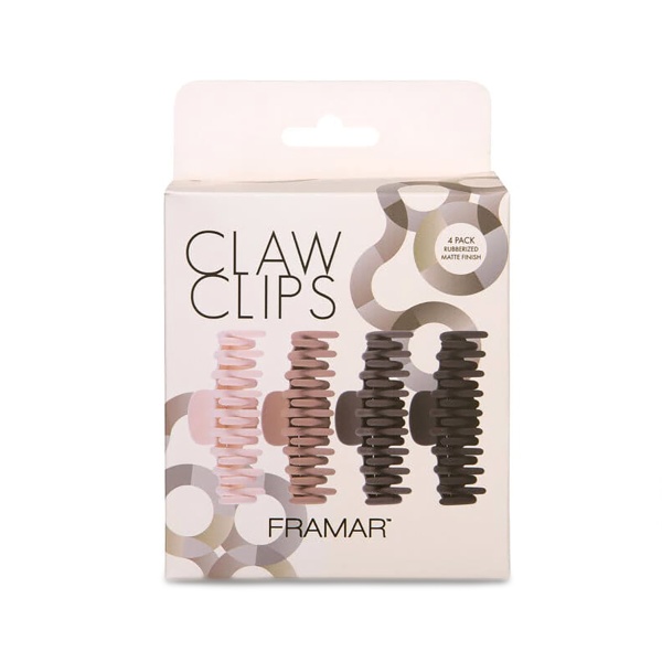 Framar Зажимы для волос краб Нейтральные цвета Claw Clips Neutral, 4 шт купить - 0