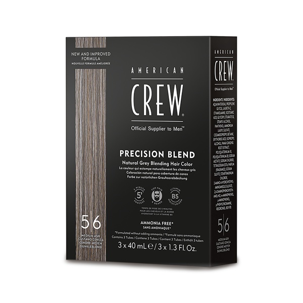 American Crew Камуфляж для седых волос Precision Blend, Средний пепельный 5/6, 3 x 40 мл купить - 0