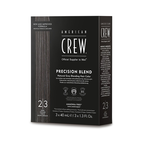 American Crew Камуфляж для седых волос Precision Blend, Темный натуральный 2/3, 3 x 40 мл купить - 0
