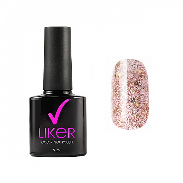 Runail Гель-лак с блестками Liker, №4643, 9 мл купить - 0