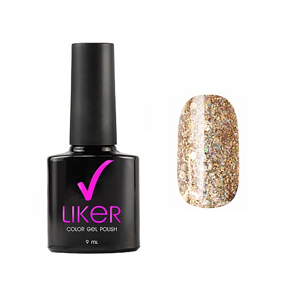 Runail Гель-лак с блестками Liker, №4644, 9 мл купить - 0