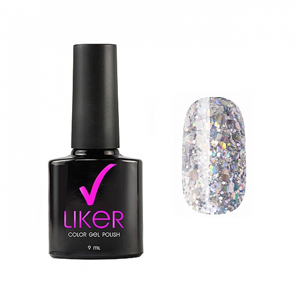 Runail Гель-лак с блестками Liker, №4646, 9 мл купить - 0