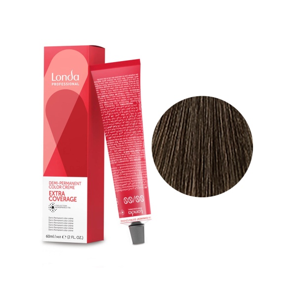 Londa Professional Крем-краска для волос Extra-Coverage, 4/07 шатен натурально-коричневый, 60 мл купить - 0