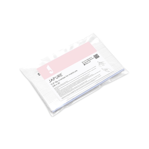 Japure Первая пилка для маникюра Top File Oversize For Manicure, 240 грит, 30 шт купить - 0