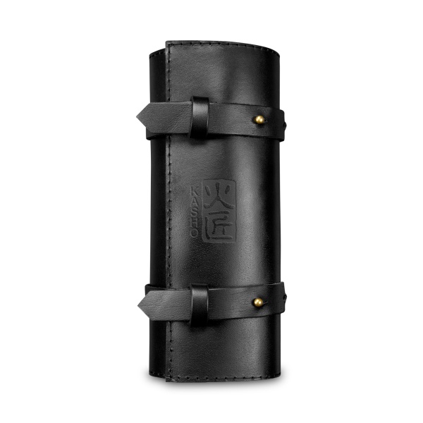 Kasho Кобура-ролл из натуральной кожи для инструмента, черная купить - 0