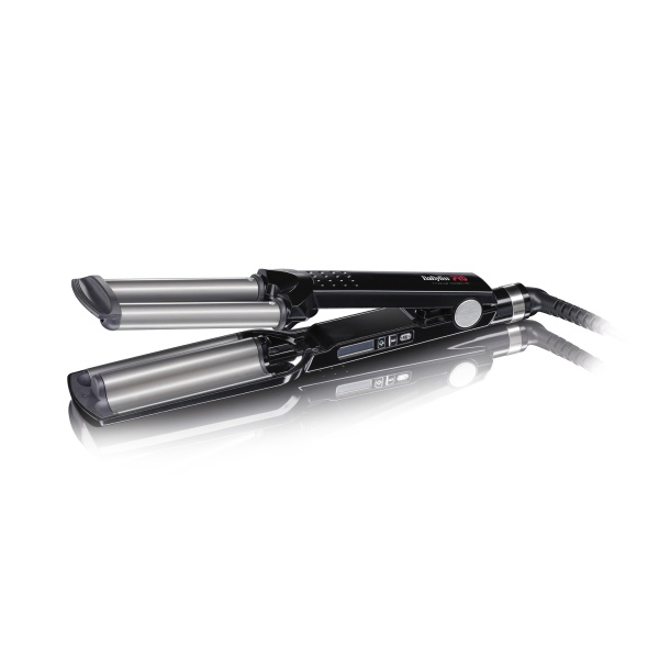 BaByliss Pro Плойка для завивки волос Ionic 3D Waver, с терморегулятором, титан+турмалин купить - 0