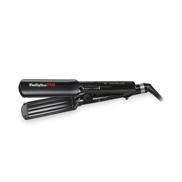 BaByliss Pro Щипцы-гофре для волос, с терморегулятором, покрытие EP Technology, 38 х 90 мм, 50 Вт купить - 0