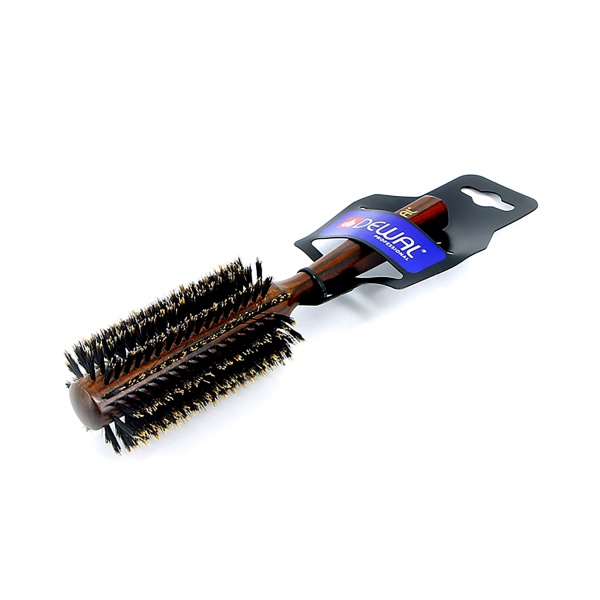 Dewal Pro Брашинг деревянный, с натуральной щетиной, темный, d 22/54 мм купить - 0