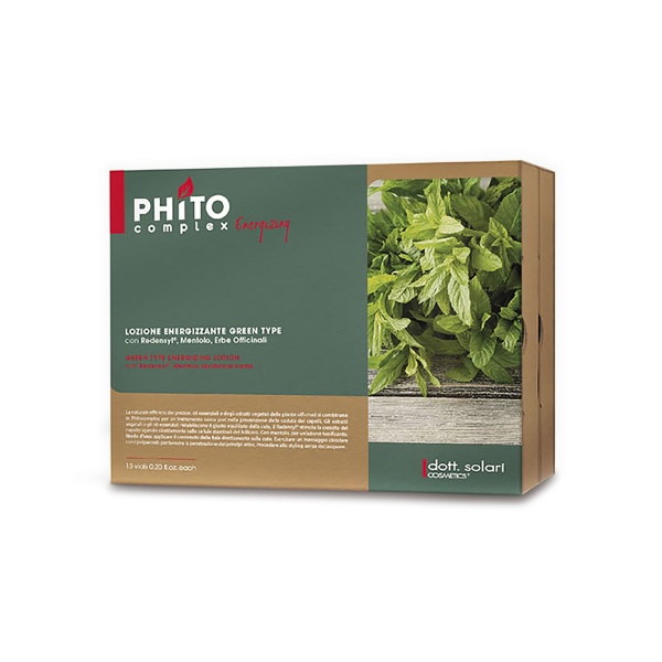 Dott.Solari Cosmetics Энергетический лосьон стимулирующий рост волос Phitocomplex Energizing, Green Type, 13x6 мл купить - 0