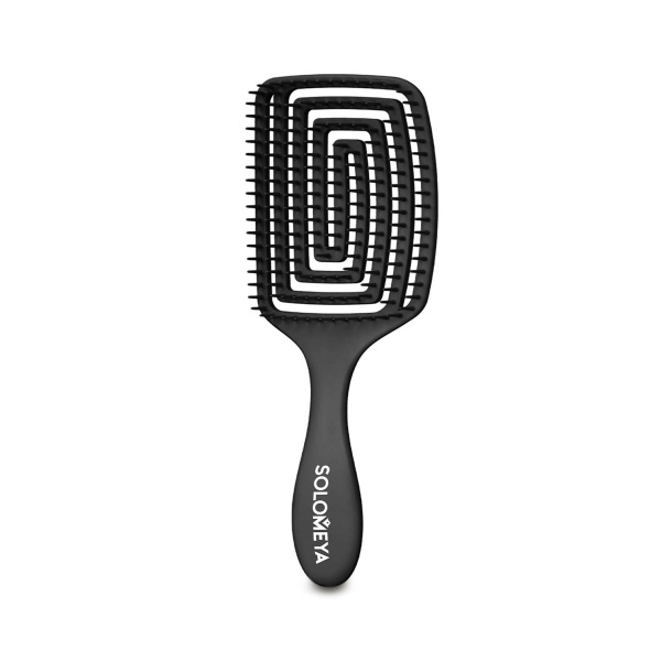 Solomeya Расческа для сухих и влажных волос Wet Detangler Brush Paddle Grape, аромат винограда MZ006 купить - 0