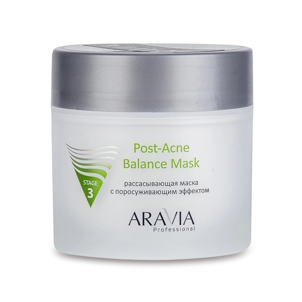 Aravia Professional Рассасывающая маска для лица с поросуживающим эффектом для жирной и проблемной кожи Post-Acne Balance Mask, 300 мл купить - 0