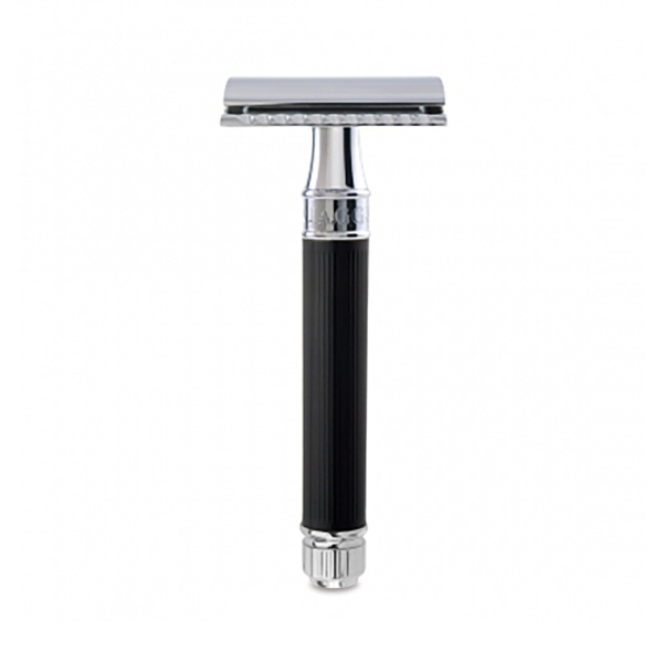 Edwin Jagger Станок Т-образный, хром черное резиновое покрытие DE86RC14BL купить - 0