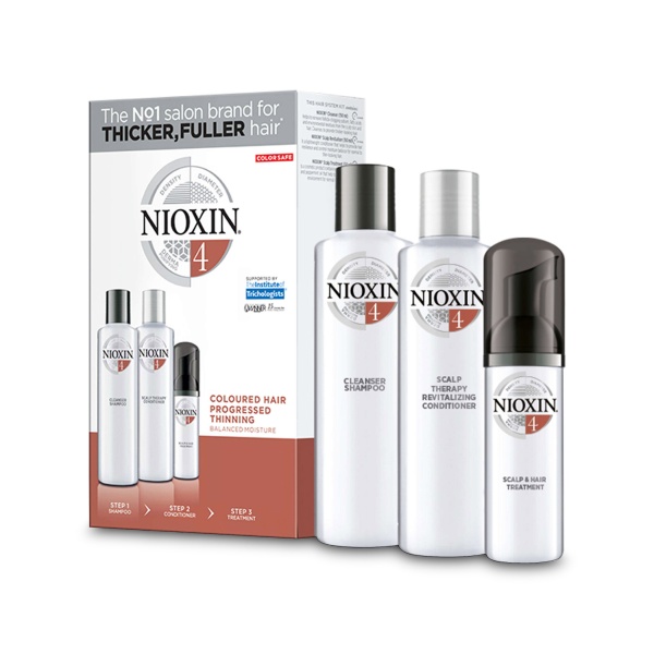 Nioxin Набор Система 4 для окрашенных истонченных волос XXL: Шампунь + Кондиционер + Маска, 300 мл + 300 мл + 100 мл купить - 0
