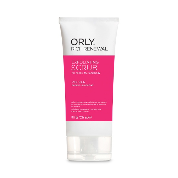 Orly Скраб для рук, ног и тела Rich Renewal Scrub Pucker, с ароматом папайи и красным грепфрутом, 237 мл купить - 0