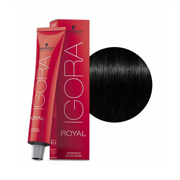 Schwarzkopf Professional Крем-краска для волос Igora Royal, 1-0 Черный натуральный, 60 мл купить - 0