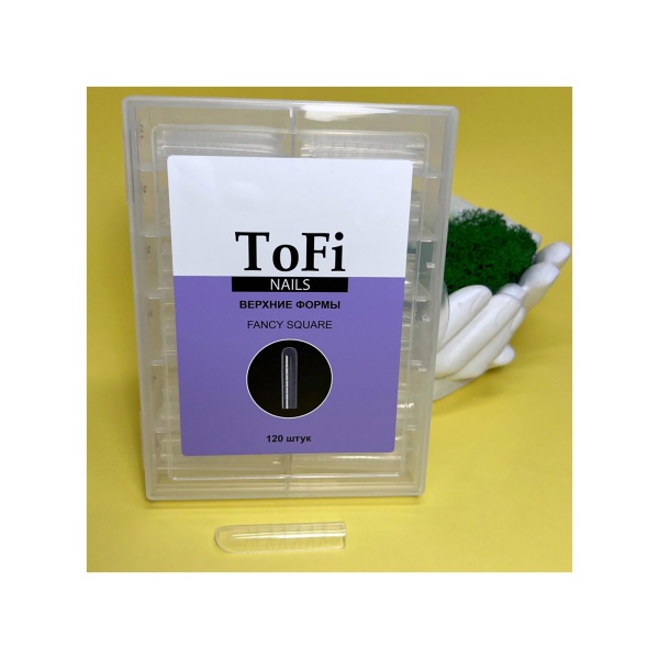ToFi-nails Формы верхние Fancy, Square, 120 шт купить - 0