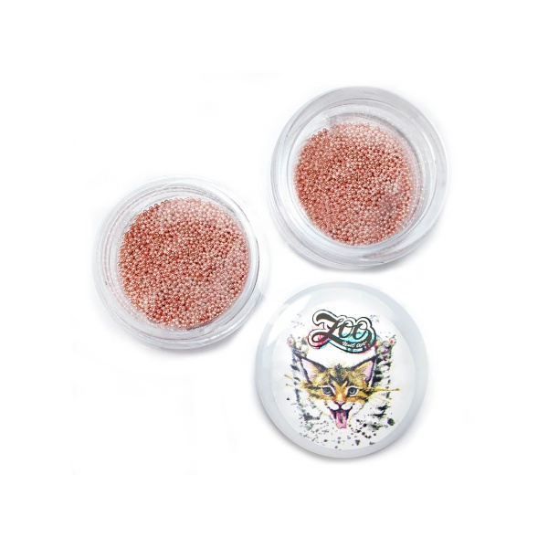 Zoo Nail Art Бульонки металлические, 1161 диам. 0.8 мм, розовые, 10 гр купить - 0