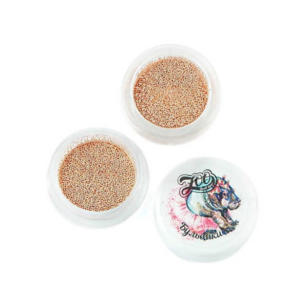 Zoo Nail Art Бульонки металлические, 1323 диам. 0.6 мм, розовые, 10 гр купить - 0