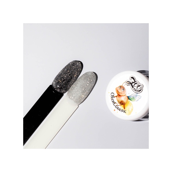 Zoo Nail Art Глиттер светоотражающий Светлячок, №1601 светлое серебро, 1 гр купить - 0