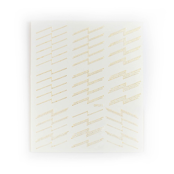 Zoo Nail Art Наклейки металлизированные Молния, №1413 золото купить - 0