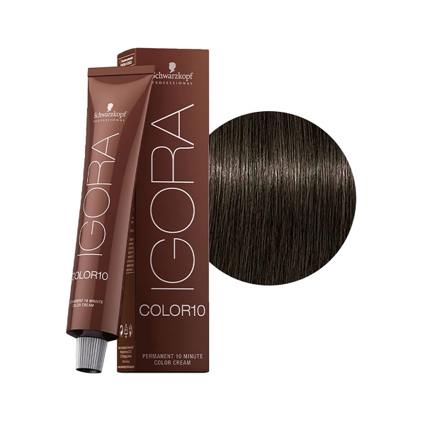 Schwarzkopf Professional Краска для седых волос Igora Color10, 4-6 Средне-коричневый шоколадный, 60 мл купить - 0