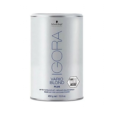 Schwarzkopf Professional Осветляющий порошок без пыли Igora Vario Blond Plus, серый, 450 гр купить