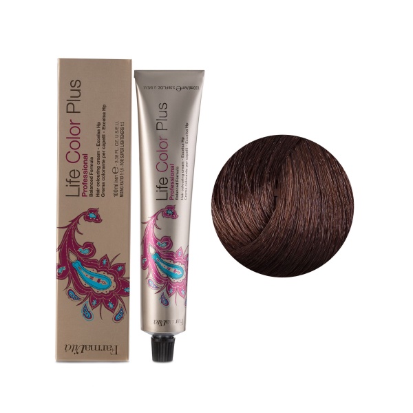 Farmavita Стойкая крем-краска Life Color Plus, 5.4 светло-коричневый медный, 100 мл купить - 0