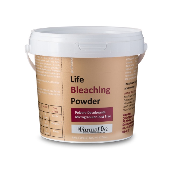 Farmavita Обесцвечивающий порошок Life Bleaching Powder, белый, 500 гр купить - 0