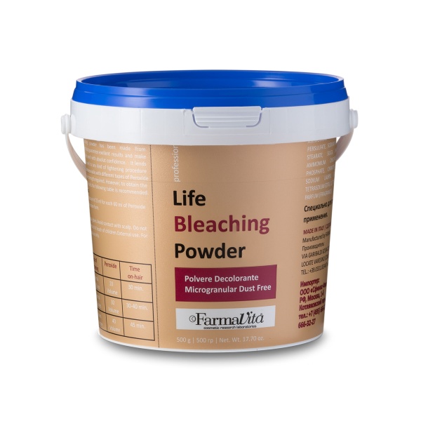 Farmavita Обесцвечивающий порошок Life Bleaching Powder, синий, 500 гр купить - 0