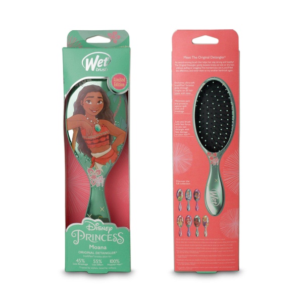 Wet Brush Щетка для спутанных волос Моана Disney Princess Wholehearted Moana, бирюзовая купить - 0