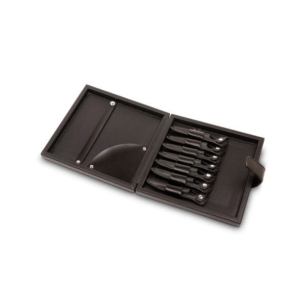 Ginko Футляр для ножниц кожаный, 7 слотов, черный купить - 0