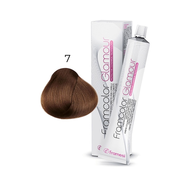 Framesi Крем-краска для волос Framcolor Glamour, 7 средний блондин, 100 мл купить - 0