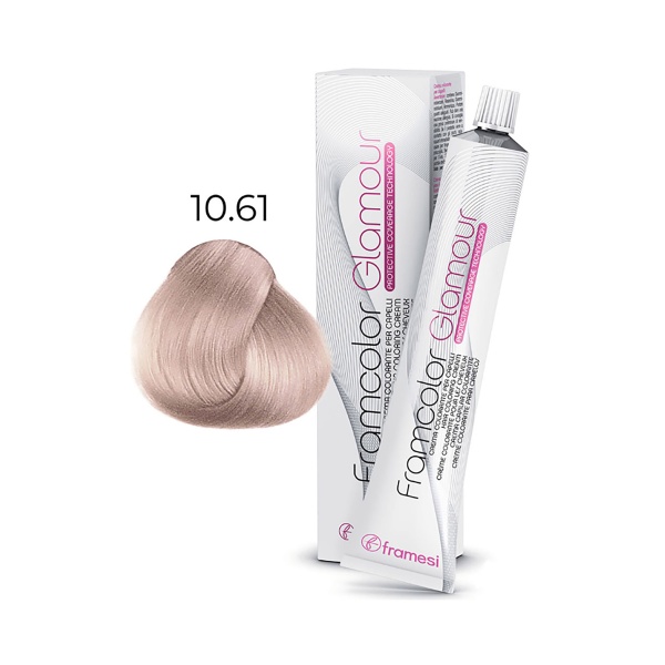 Framesi Крем-краска для волос Framcolor Glamour, 10.61 платиновый блондин серебристо-фиолетовый, 100 мл, 100 мл купить - 0