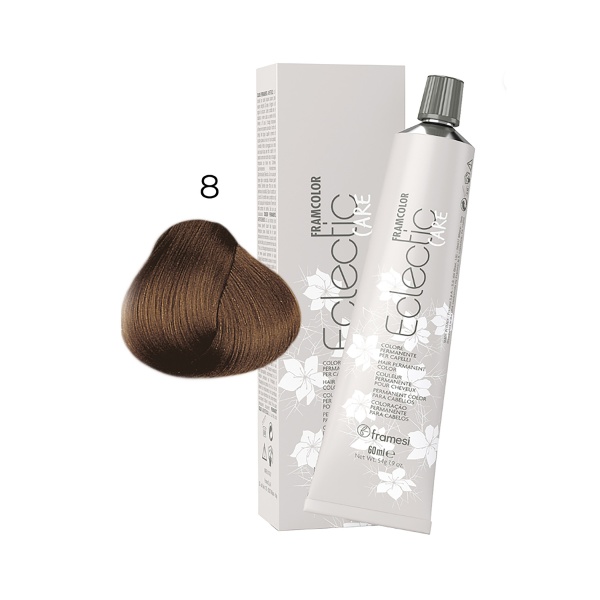 Framesi Крем-краска для волос Framcolor Eclectic Care, 8 блондин натуральный, 60 мл купить - 0