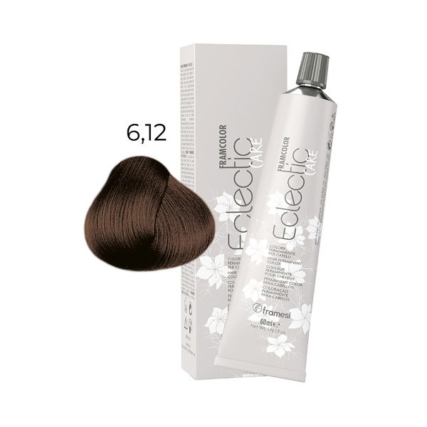 Framesi Крем-краска для волос Framcolor Eclectic Care, 6.12 темный блондин пепельный, 60 мл купить - 0