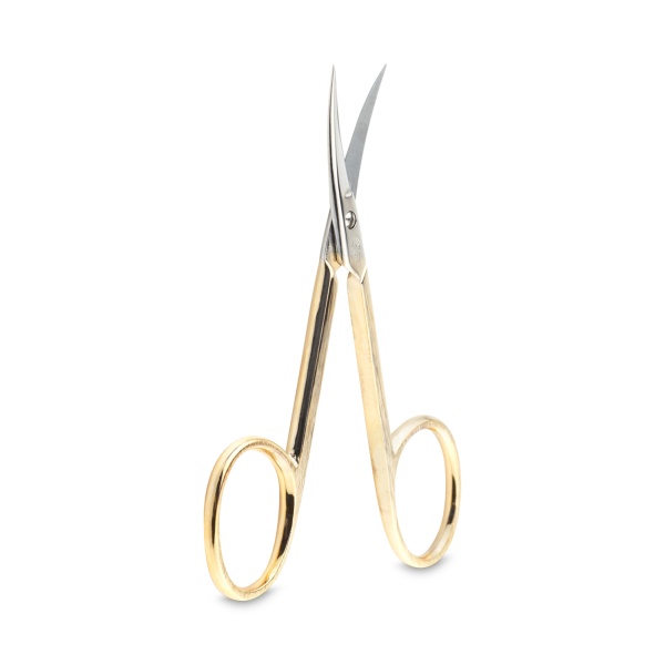 GD Ножницы для кутикулы, изогнутые, позолоченные ручки купить - 0