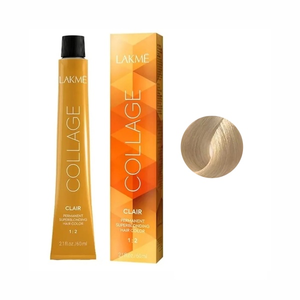Lakme Крем-краска Collage, 12/10 Суперосветляющий светлый пепельный блондин, 60 мл купить - 0