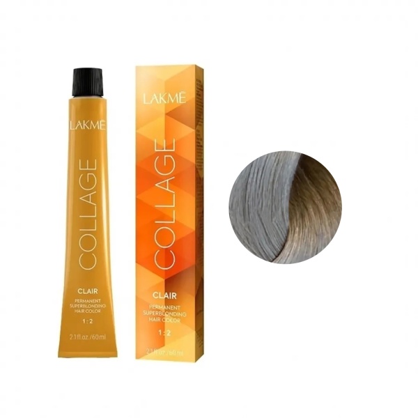 Lakme Крем-краска Collage, 12/17 Суперосветляющий пепельный яркий блондин, 60 мл купить - 0