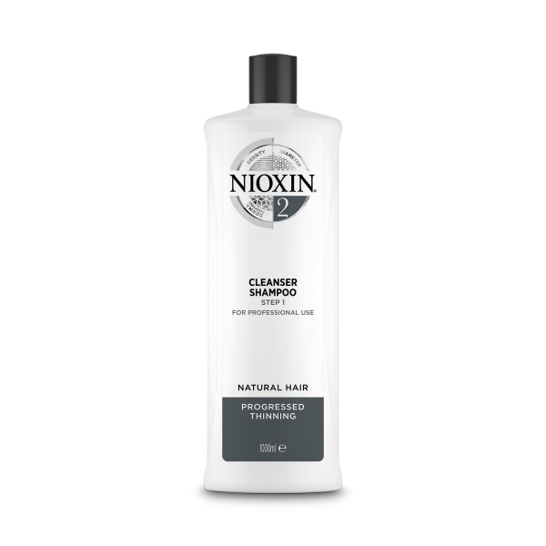 Nioxin Очищающий шампунь для натуральных и истонченных волос Система 2, 1000 мл купить - 0