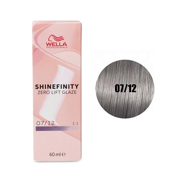 Wella Professionals Гель-крем краска для тонирования и блеска без осветления Shinefinity, 07/12 Средний блондин пепельный матовый, 60 мл купить - 0