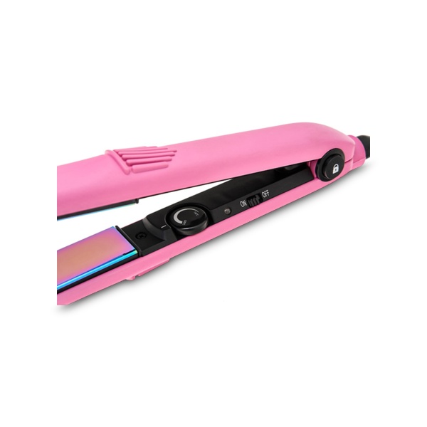 Gamma Piu Щипцы-выпрямители с радужным антистатическим покрытием Rainbow, розовые купить - 0