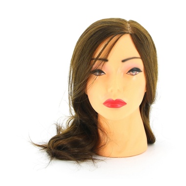 Dewal Pro Голова учебная протеиновые волосы, 30-40 см, шатенка купить