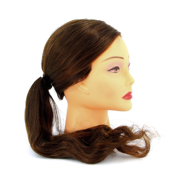 Dewal Pro Голова учебная протеиновые волосы, 50-60 см, шатенка купить - 0