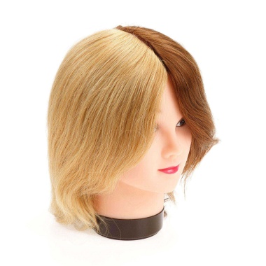 Dewal Pro Голова учебная натуральные волосы, 20-25 см, 4 цвета купить