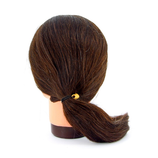 Dewal Pro Голова учебная натуральные волосы, 45-50 см, шатенка купить - 0