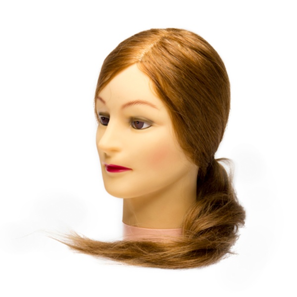 Dewal Pro Голова учебная натуральные волосы, 50-60 см, блондинка купить - 0