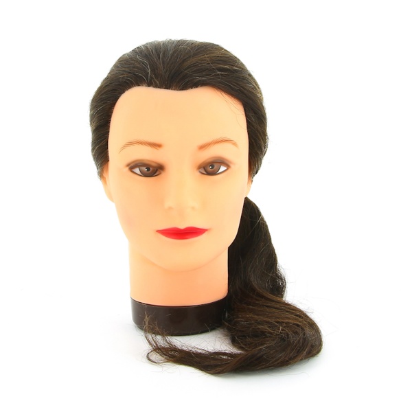 Dewal Pro Голова учебная натуральные волосы, 50-60 см, шатенка купить - 0