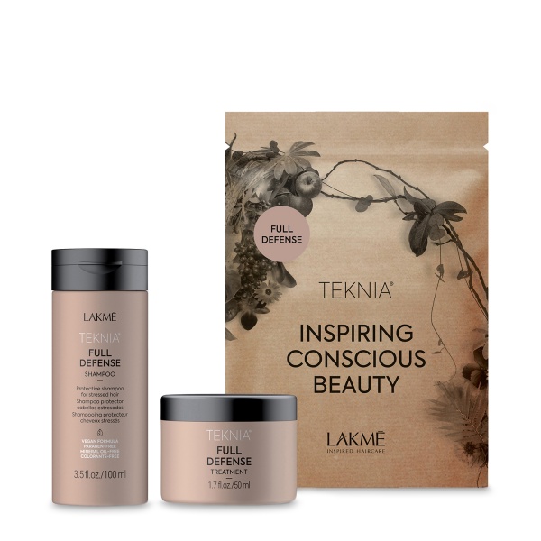 Lakme Дорожный набор для комплексной защиты волос Travel Pack Full Defense, шампунь 100 мл, маска 50 мл купить - 0