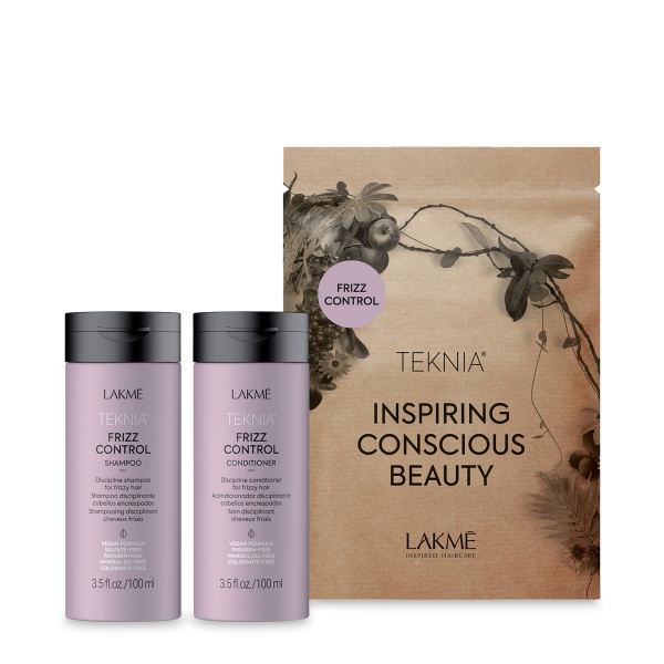 Lakme Дорожный набор дисциплинирующий Teknia Frizz Control Travel Pack, шампунь 100 мл, кондиционер 100 мл купить - 0
